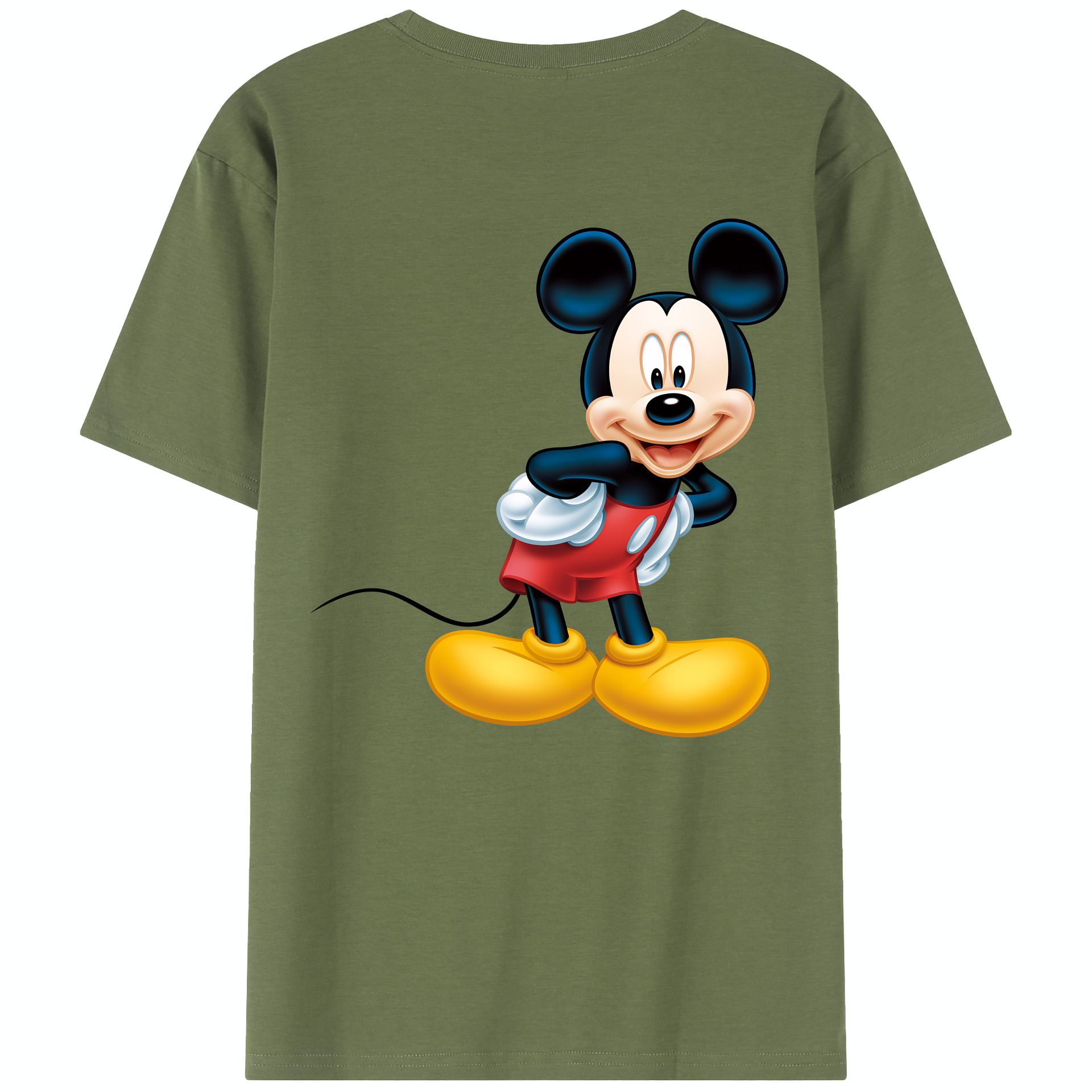 （画像用） ミッキーマウス Mickey Mouse 綿100％半袖Tシャツ（背面プリント）